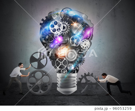 Teamwork powering an idea 96053259