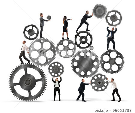 Teamwork of businesspeople 96053788
