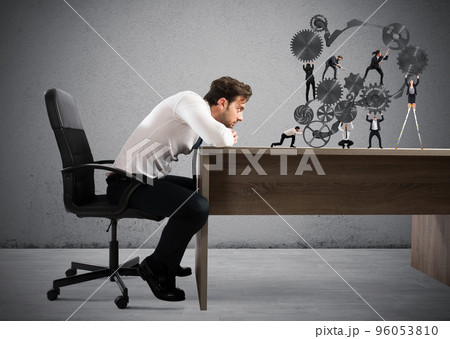 Boss builds a business team Boss builds a business team 96053810