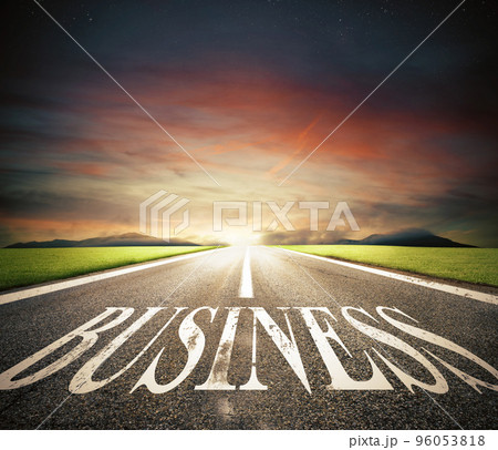 Concept of start straight for business 96053818