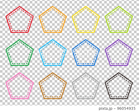 Crayon material pentagonal frame 12 color set 96054935