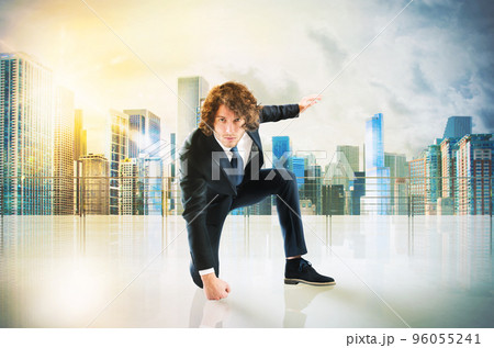 Powerful businessman Powerful businessman 96055241