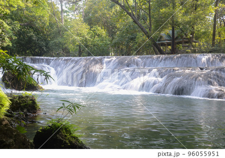 Beautiful landscape. View of Muak Lek Waterfall in muak lek arboretum at Saraburi province. Thailand Beautiful landscape. View of Muak Lek Waterfall in muak lek arboretum at Saraburi province. Thailand 96055951