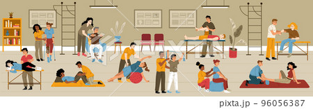 Physical therapy, rehab concept in clinic interior 96056387