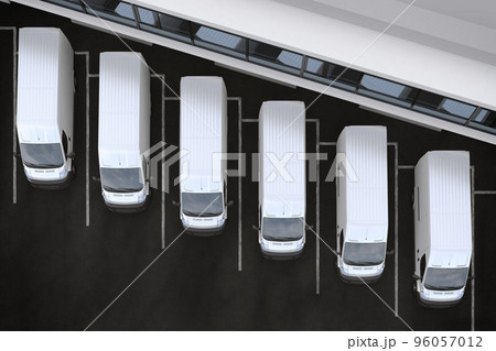 3D Rendering truck fleet 96057012