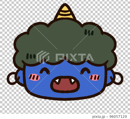 可愛的藍色惡魔面具 可愛的藍色惡魔面具 96057129