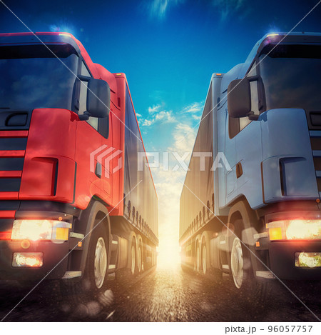 3D rendering of truck transport 96057757