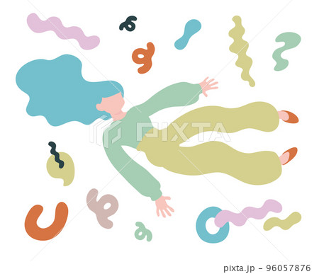 ふわふわ力を抜いてリラックスモード 瞑想 休息 ふわふわ力を抜いてリラックスモード 瞑想 休息 96057876