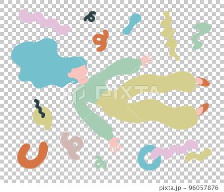 ふわふわ力を抜いてリラックスモード 瞑想 休息 ふわふわ力を抜いてリラックスモード 瞑想 休息 96057876