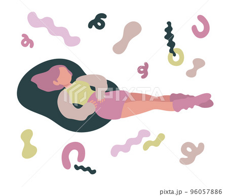 ゆったり心を落ち着かせてリラックス 休息 睡眠 96057886