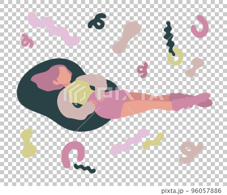 ゆったり心を落ち着かせてリラックス 休息 睡眠 96057886