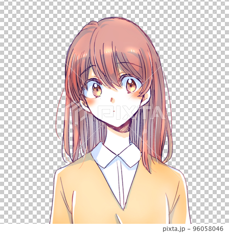 きょとんとした女子学生 きょとんとした女子学生 96058046