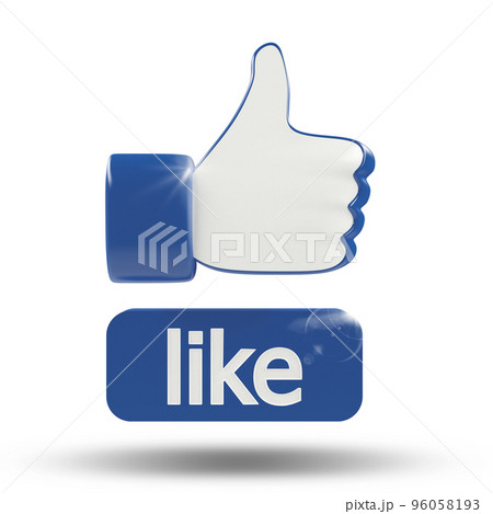 3d Like thumbs-up 96058193