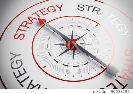 3d illustration Strategy compass 96058195