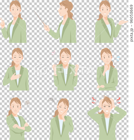 Business woman in various poses 96058669