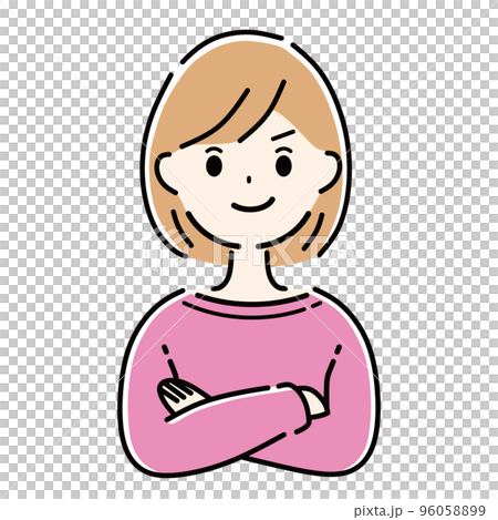 ドヤる　ドヤ顔　女性 96058899