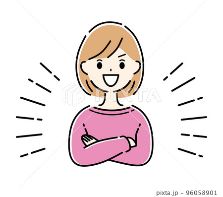 自信満々　女性 96058901