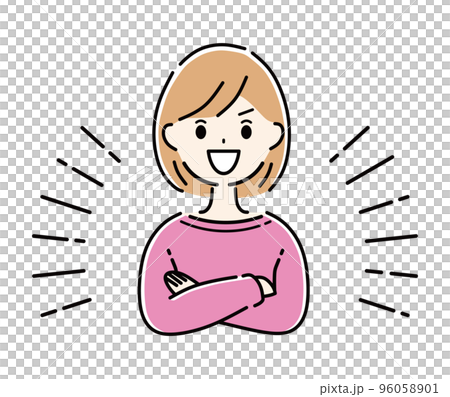 自信満々　女性 96058901