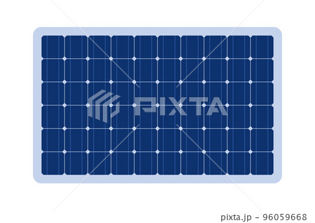 Solar panel grid module. Sun power electric battery. Solar cell pattern. Sun energy battery panel background. Alternative eco energy source. Vector illustration isolated on white background 96059668