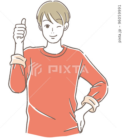 グッドマークをする男性 96059991