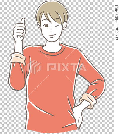 グッドマークをする男性 96059991