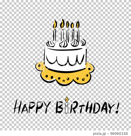 生日蛋糕 生日蛋糕 illustration_white 背景 96060188