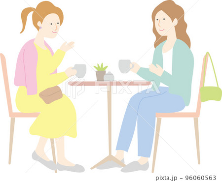 カフェで会話する女性達 カフェで会話する女性達 96060563