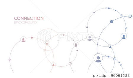 Network background. Connections with points, lines, and people icons. 96061588