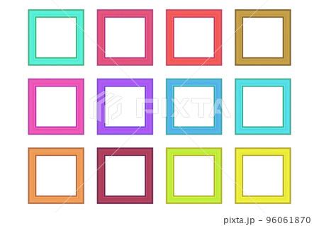 Set of squared color vintage wooden frame for your design. Vintage cover. Place for text. Vintage antique colorful modern rectangular frames. Template vector illustration Set of squared color vintage wooden frame for your design. Vintage cover. Place for text. Vintage antique colorful modern rectangular frames. Template vector illustration 96061870