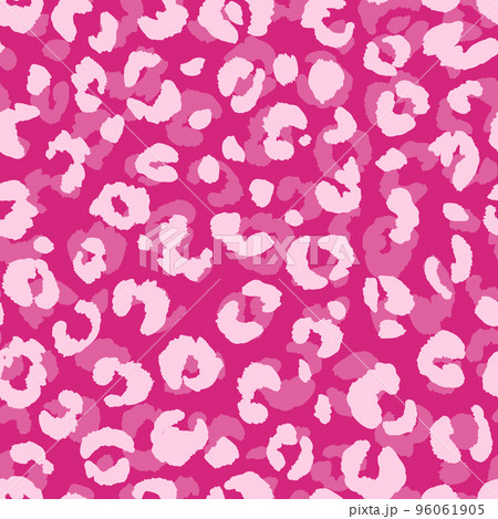 Abstract modern leopard seamless pattern. Animals trendy background. Pink decorative vector stock illustration for print, card, postcard, fabric, textile. Modern ornament of stylized skin 96061905