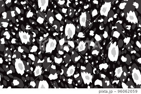 Abstract modern leopard seamless pattern. Animals trendy background. Black and white decorative vector stock illustration for print, card, postcard, fabric, textile. Modern ornament of stylized skin 96062059