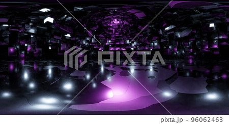 360 degree full panorama environment map of dark empty big hall with neon lights 3d render illustration hdri hdr vr virtual reality 360 degree full panorama environment map of dark empty big hall with neon lights 3d render illustration hdri hdr vr virtual reality 96062463