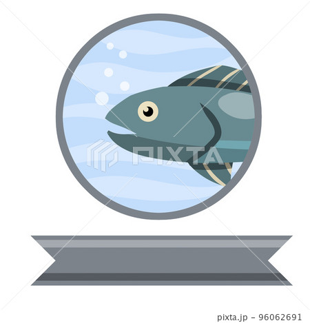 Fish logo. Tuna in circle. Element of fishing Fish logo. Tuna in circle. Element of fishing 96062691
