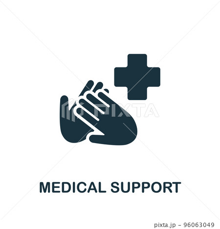 Medical Support icon. Monochrome simple Healthcare icon for templates, web design and infographics 96063049