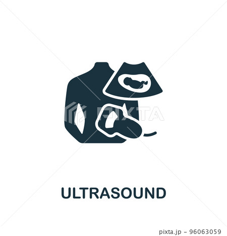 Ultrasound icon. Monochrome simple Healthcare icon for templates, web design and infographics 96063059
