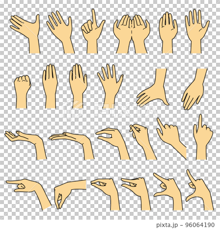Hand gestures 01 color version 96064190