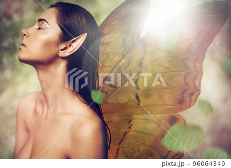 Goddess of nature. Cropped shot of a fairy of nature. 96064349