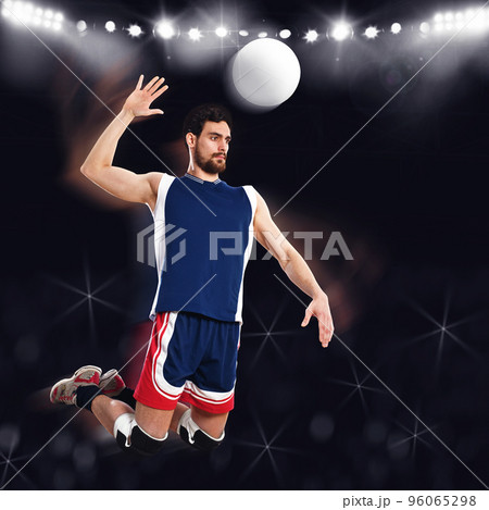 Volleyball player beats ball Volleyball player beats ball 96065298