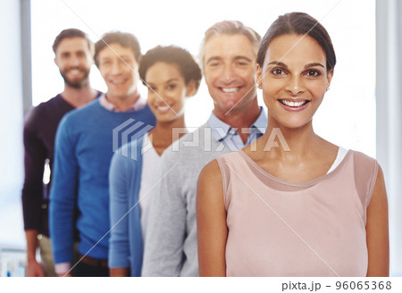 A is for ambition. Cropped portrait of a diverse business team. 96065368