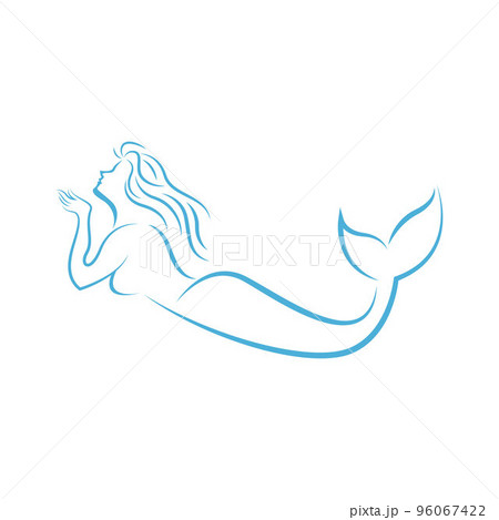 Mermaid logo icon design illustration 96067422