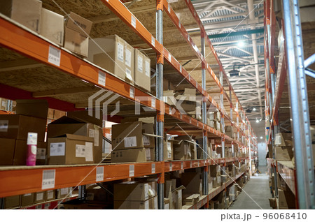 Interior of a modern commercial warehouse facility Interior of a modern commercial warehouse facility 96068410