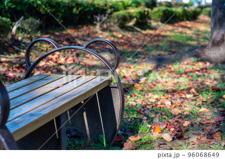 落葉とベンチ 落葉とベンチ 96068649