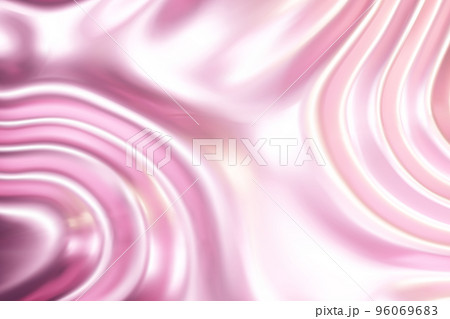 Pink liquid molten metal abstract wavy background with reflects 96069683