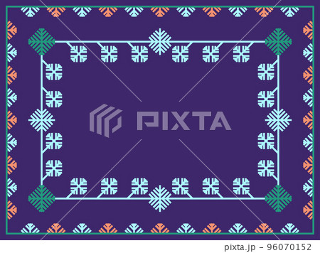 Winter frame with snowflakes in art line style. Christmas frame design for greeting card and invitation. Festive Christmas and New Year border in Scandinavian and Nordic style. Vector illustration Winter frame with snowflakes in art line style. Christmas frame design for greeting card and invitation. Festive Christmas and New Year border in Scandinavian and Nordic style. Vector illustration 96070152