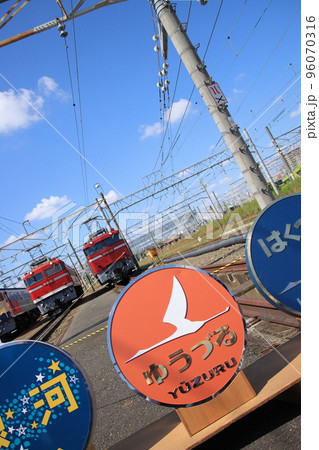 尾久車両センターに並べられたEF81形電気機関車_2022/10/1撮影 尾久車両センターに並べられたEF81形電気機関車_2022/10/1撮影 96070316