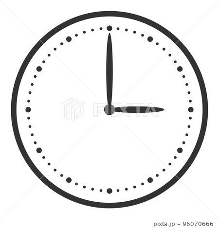 文字なしの時計3時00分（正面）-0 96070666