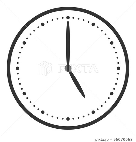 文字なしの時計5時00分(正面)-0 文字なしの時計5時00分(正面)-0 96070668