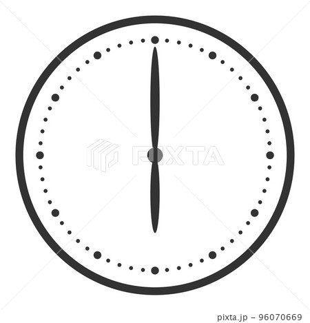 文字なしの時計6時00分（正面）-0 96070669