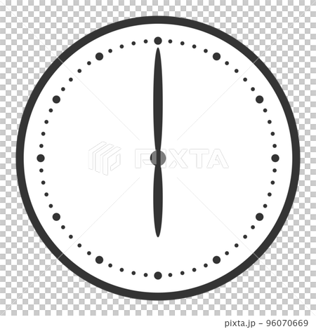 文字なしの時計6時00分（正面）-0 96070669