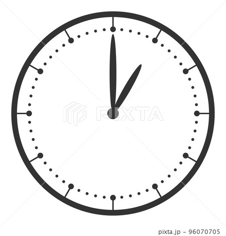 文字なしの時計1時00分（正面）-0のイラスト素材 [96070705] - PIXTA
